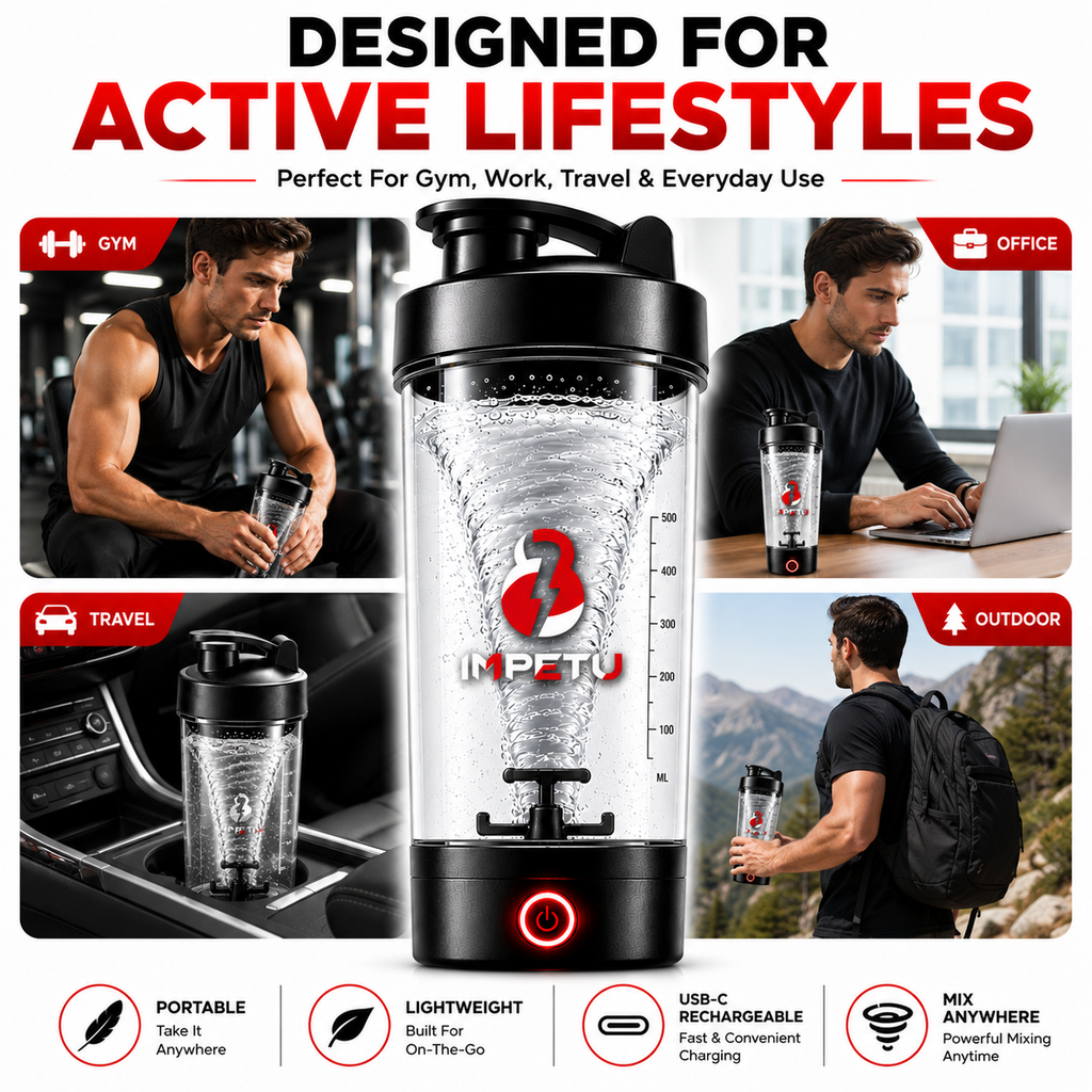 IMPETU Electric Protein Shaker Bottle