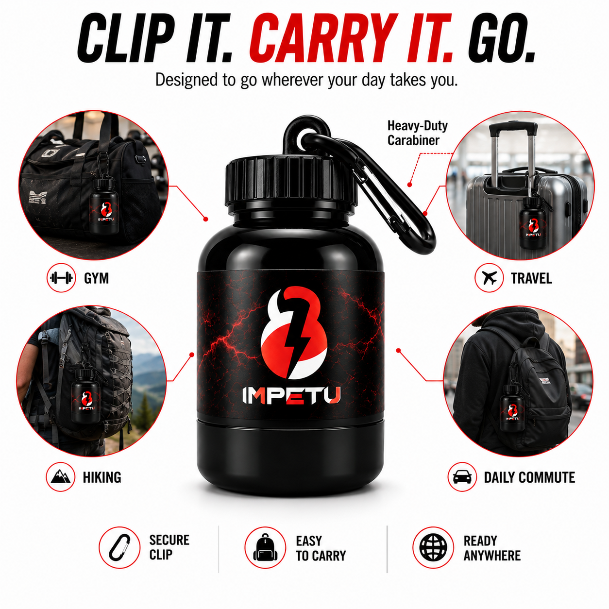 IMPETU Pill Case Keychain