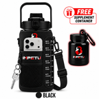 IMPETU 2L Motivational Water Bottle with Sleeve
