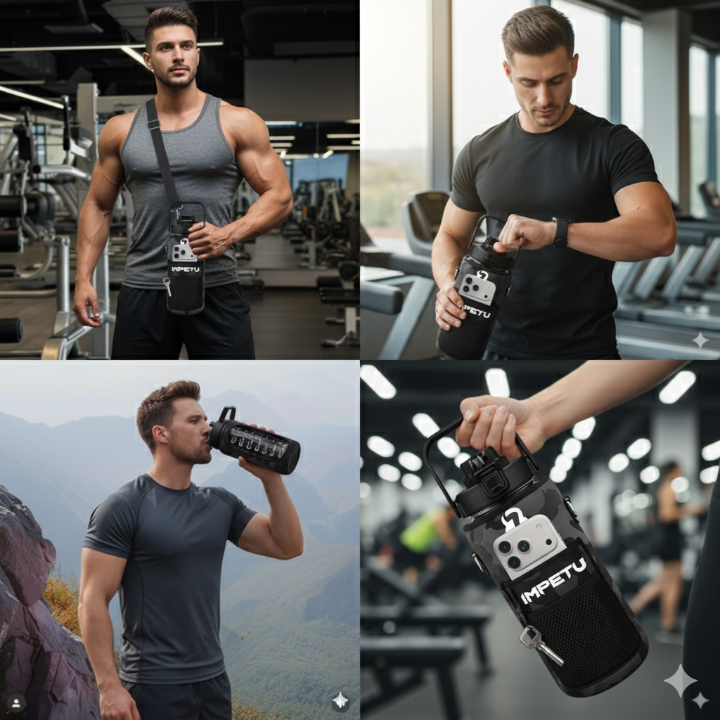 IMPETU 2L Sport Water Bottle with Sleeve